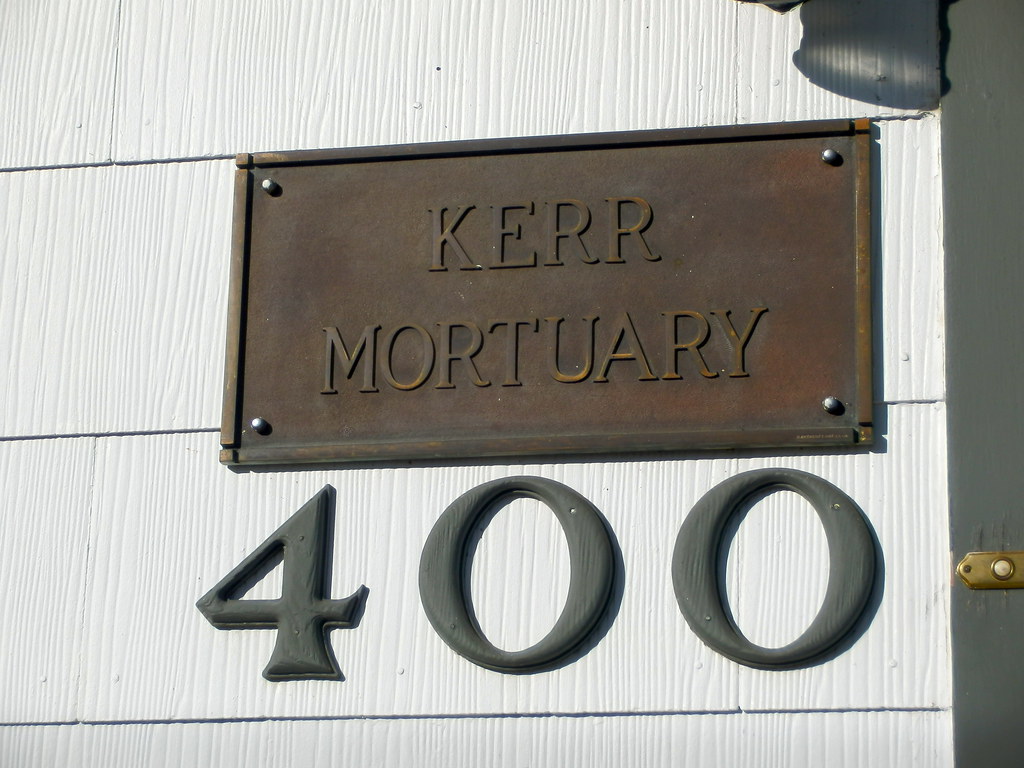 Kerr Mortuary bronze plaque Alturas, Calif. Located next… Flickr