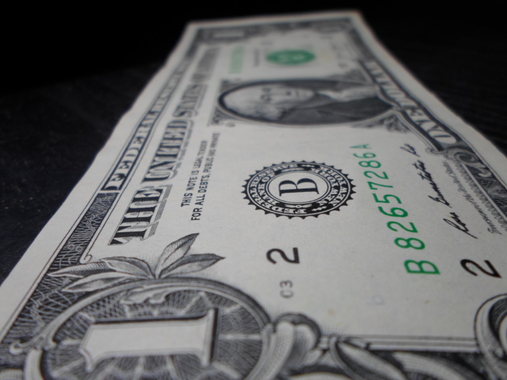 One Dollar 1 USD A photo of one dollar bill. 1 USD from … Flickr