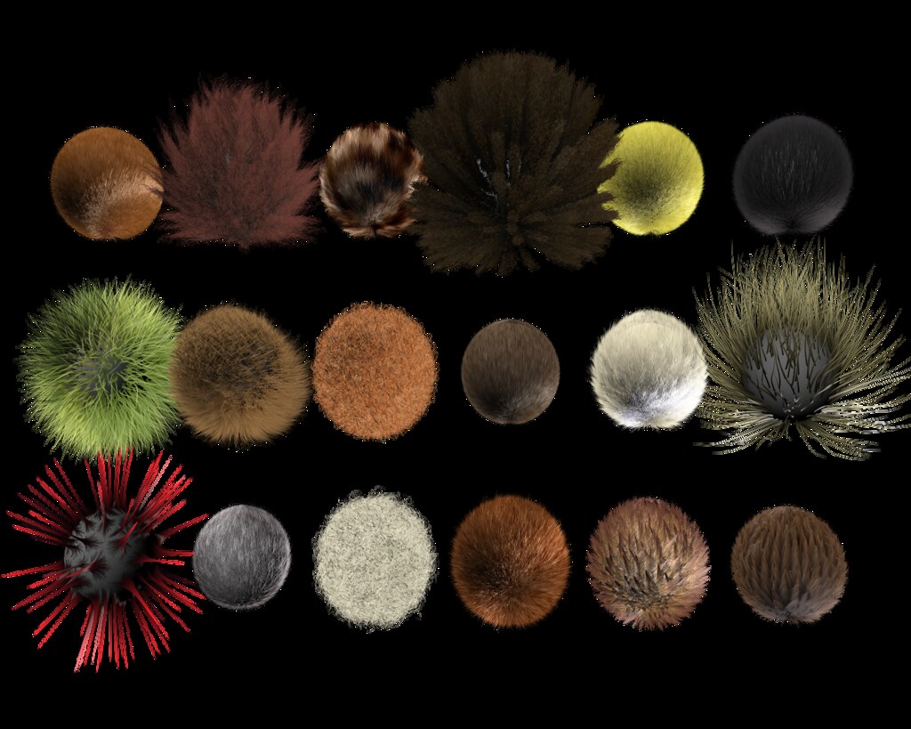 Fur samples Maya fur presets samples. Left to right, top t… Flickr