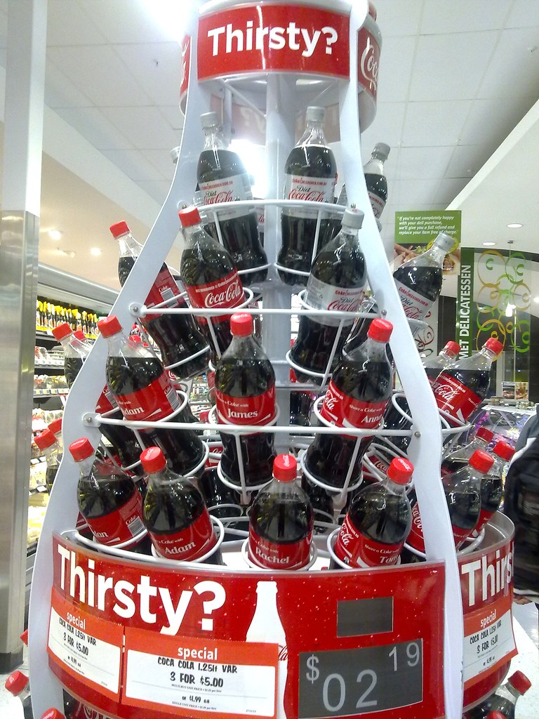 Coca Cola Display for "Share a Coke with ______" Campaign Flickr