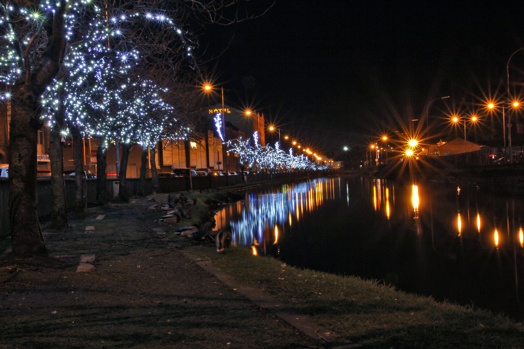 Canal Christmas Christmas lights at Newry Canal, Northern … Flickr