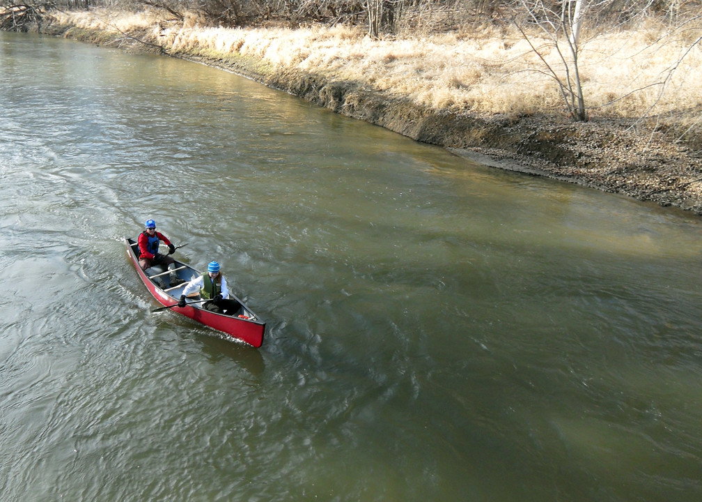 December Canoeing in Wisconsin Canoeists paddling up the L… Flickr