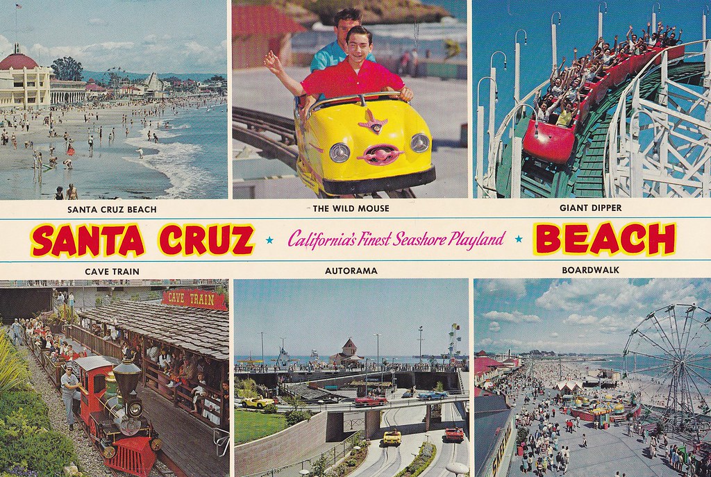 Santa Cruz Beach Boardwalk Map Amusement park Santa Cruz.