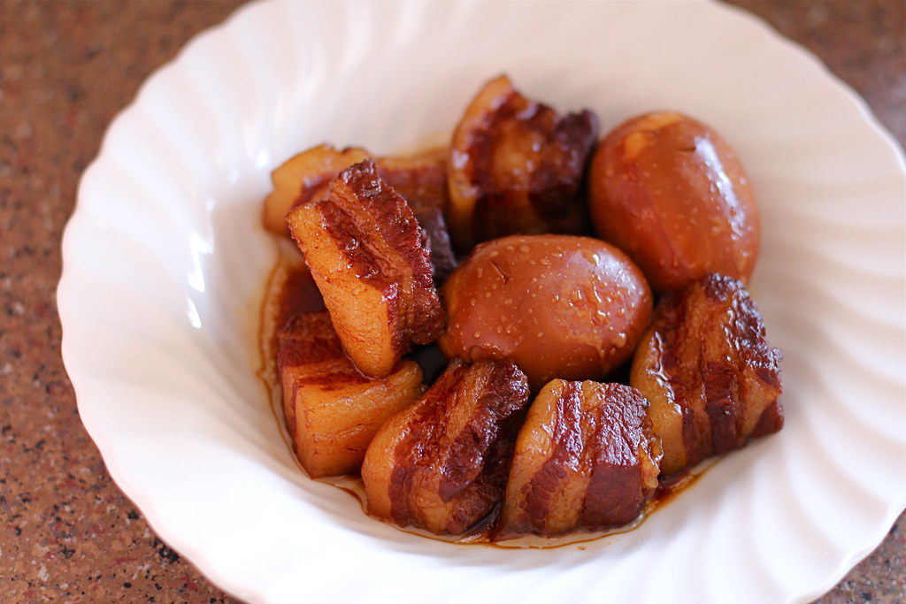 Vietnamese braised pork belly and hard boiled eggs in coco… Flickr