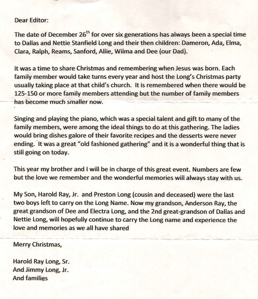 Long Family The CourierTimes (Roxboro, North Carolina) De… Flickr