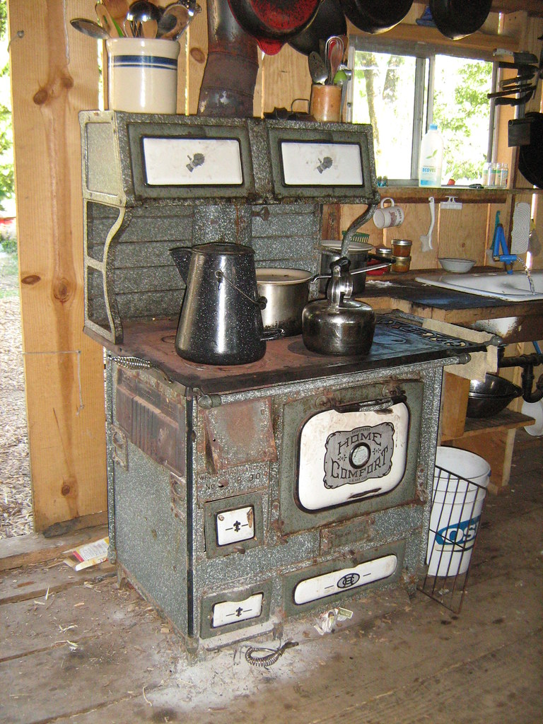 wood stove in the outdoor kitchen lindseymoon Flickr
