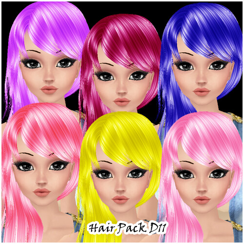 Hair Pack D11 Pack D11 contains 6 colorful high quality ha… Flickr