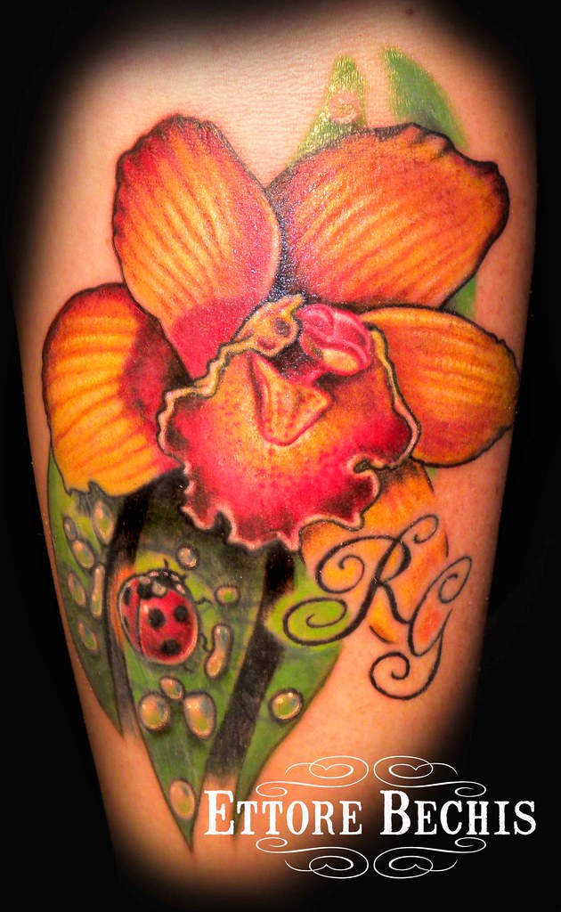 Fiore,Flower,Tattoo,Tatuaggio,Orchidea,Realistico,Realisti… | Flickr 1024_x_630_jpg
