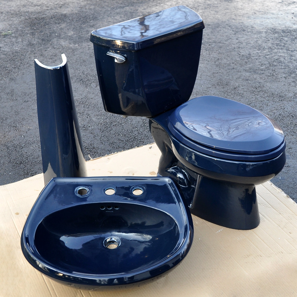 Matching Kohler Toilet and Pedestal Sink For Sale! These w… Flickr