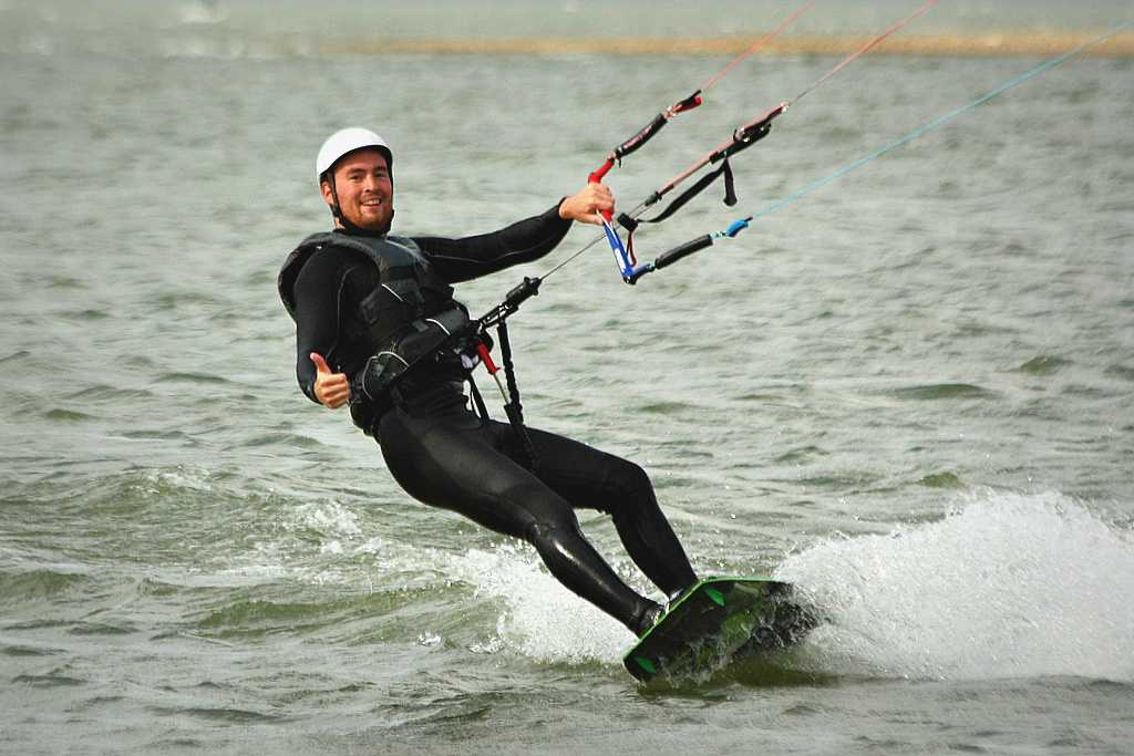 Kiteboarding Jake 02 This is Jake kiteboarding at Ray Ro… Flickr