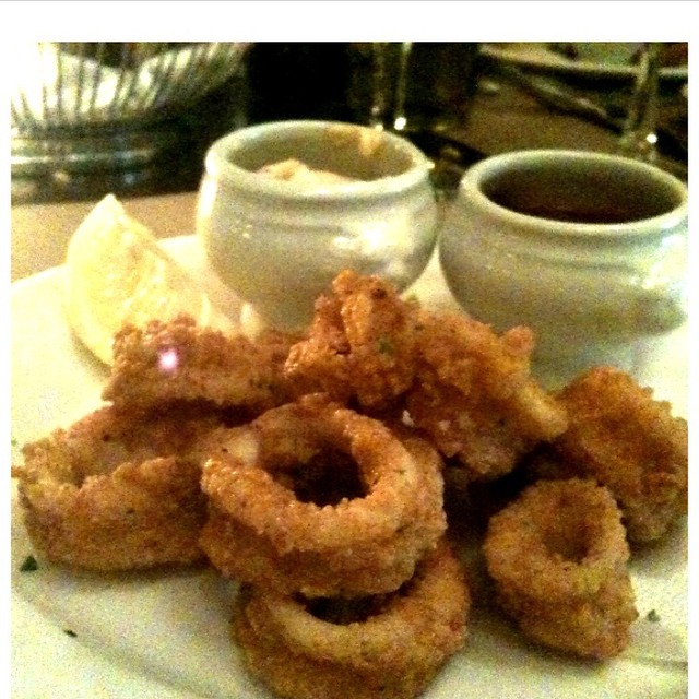 Crispy Calamari With Saffron Aioli cafe un deux trois Flickr