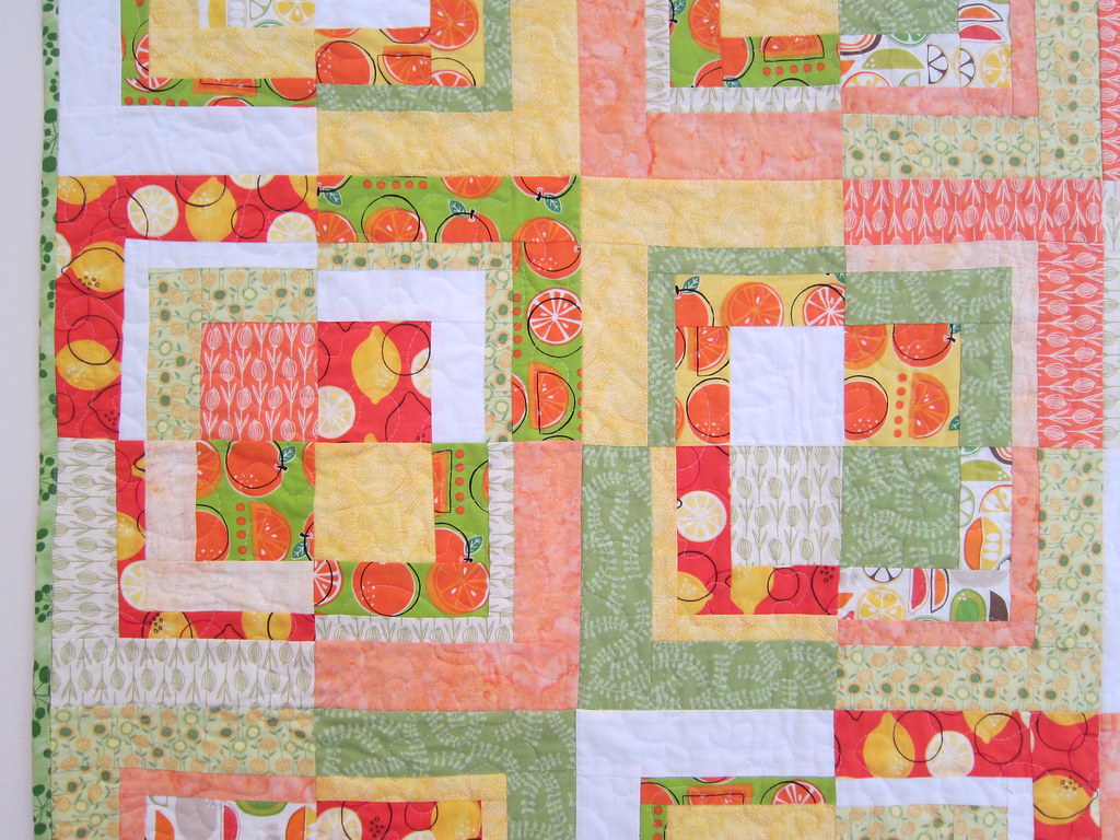 Citrus Sunshine Baby Quilt Closeup Citrus sunshine quilt… Flickr