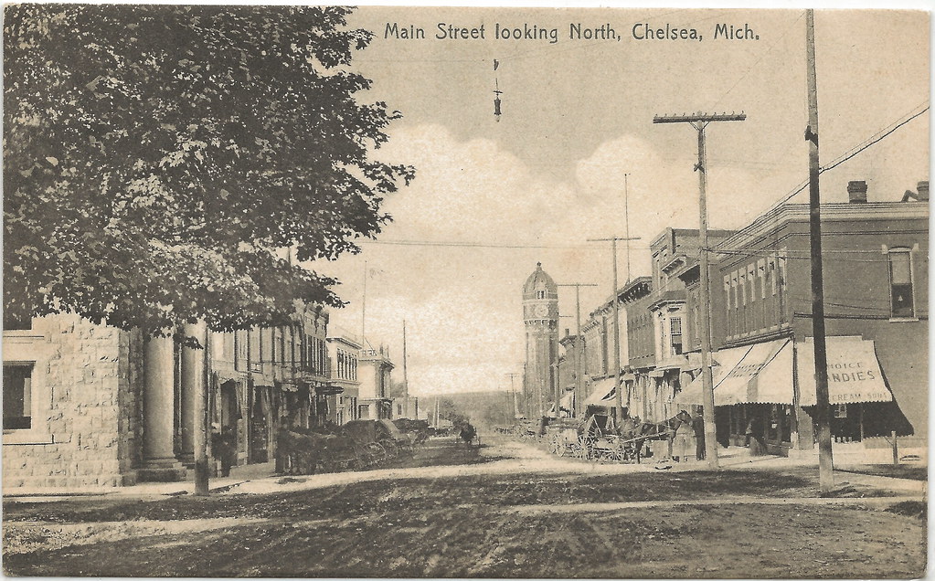 SE Chelsea MI 1909 Downtown Stores Businesses Dirt Streeds… Flickr