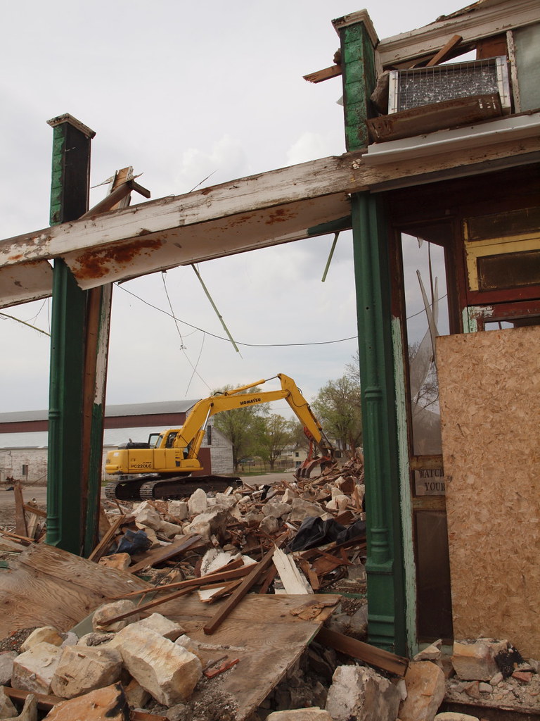 1889 Everson Drug Store Building in Cawker City being raze… Flickr