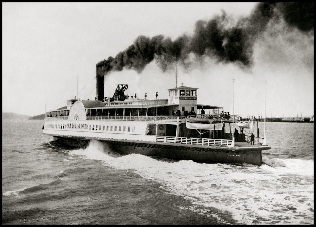 "Oakland" Ferry crossing the San Francisco Bay, c. 1880 Flickr