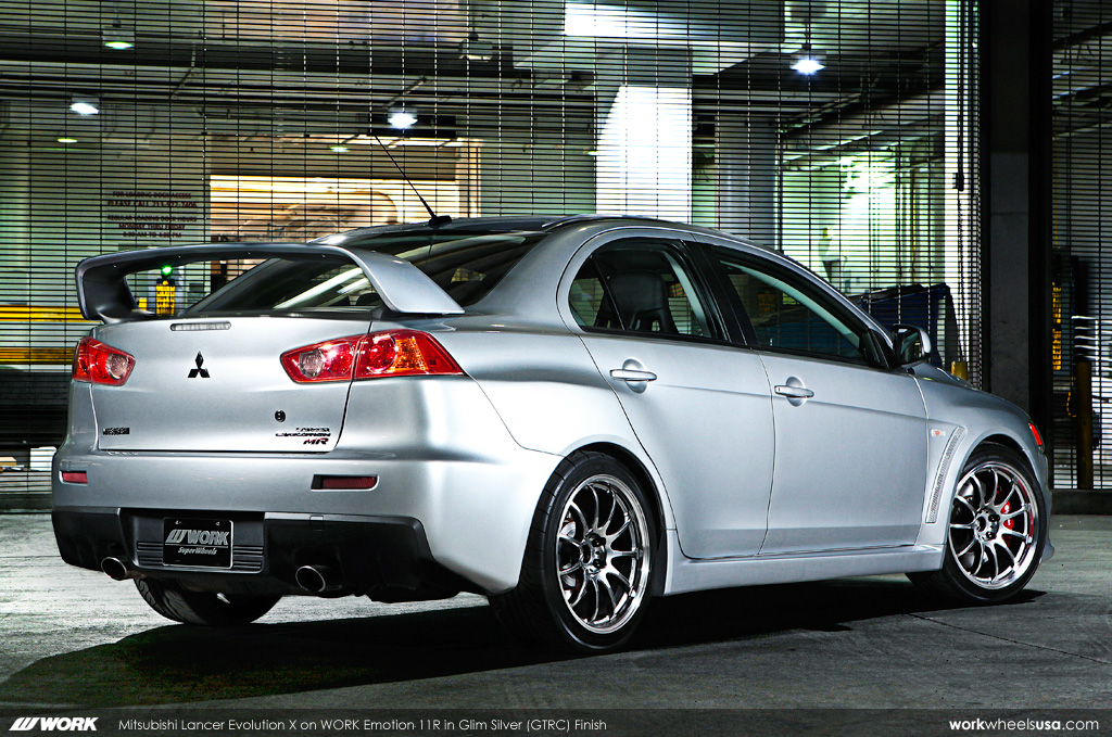 WORK Wheels USA Mitsubishi Evo X Demo Car on WORK Emotion 11R 18" (GTRC