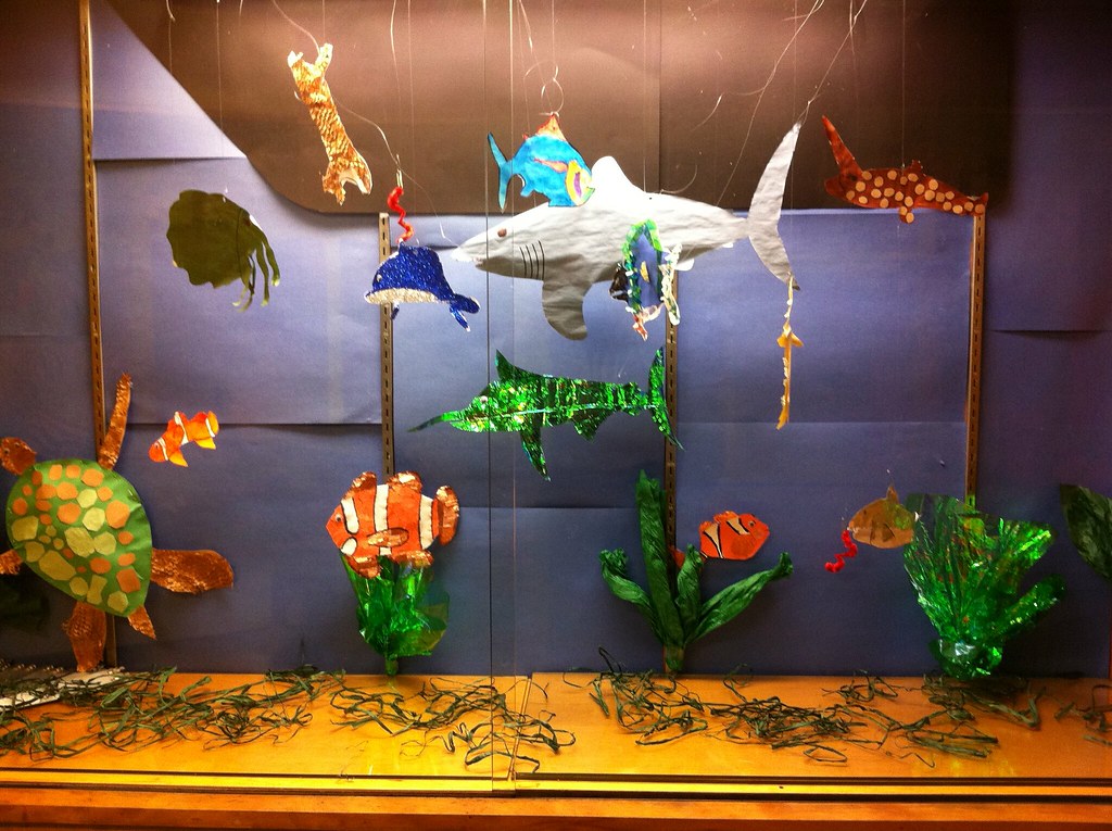 Glass case aquarium Mr. Post's classroom Meriwether Lewis