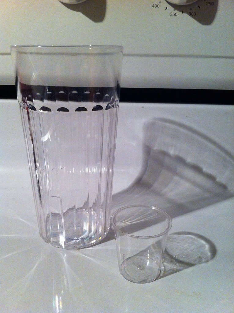 Size difference Glass and shot glass Tiffany Hobbs Flickr