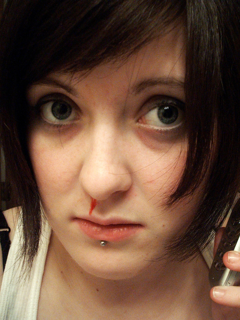 Bloody nose it's odd how fake real blood looks in photos..… Flickr