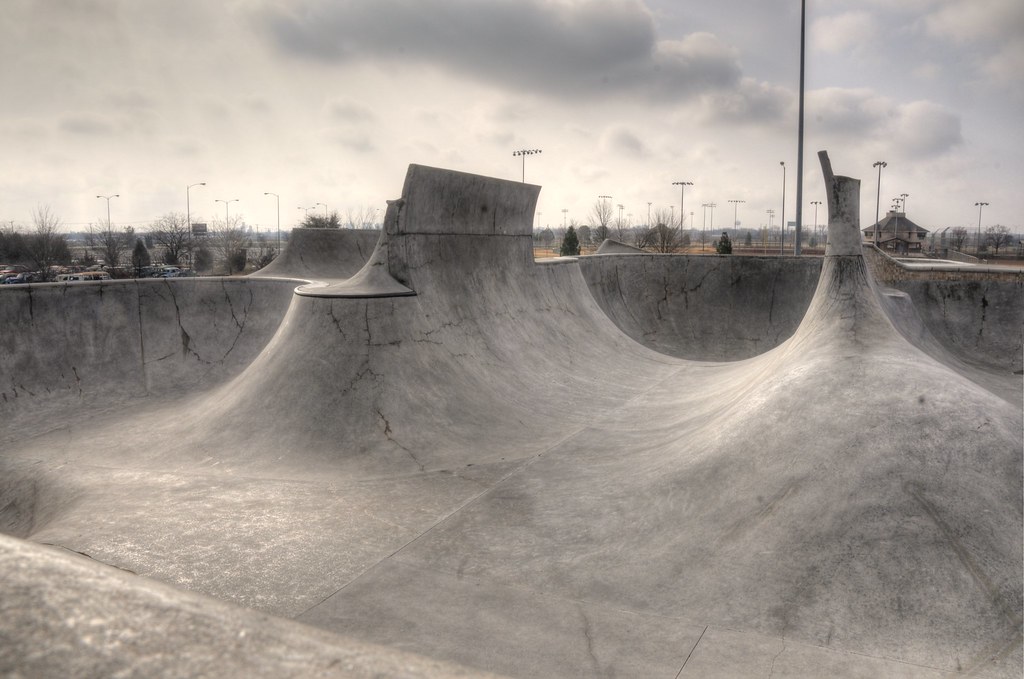 Wichita falls skatepark 3 frame hdr photomatix. handheld Flickr