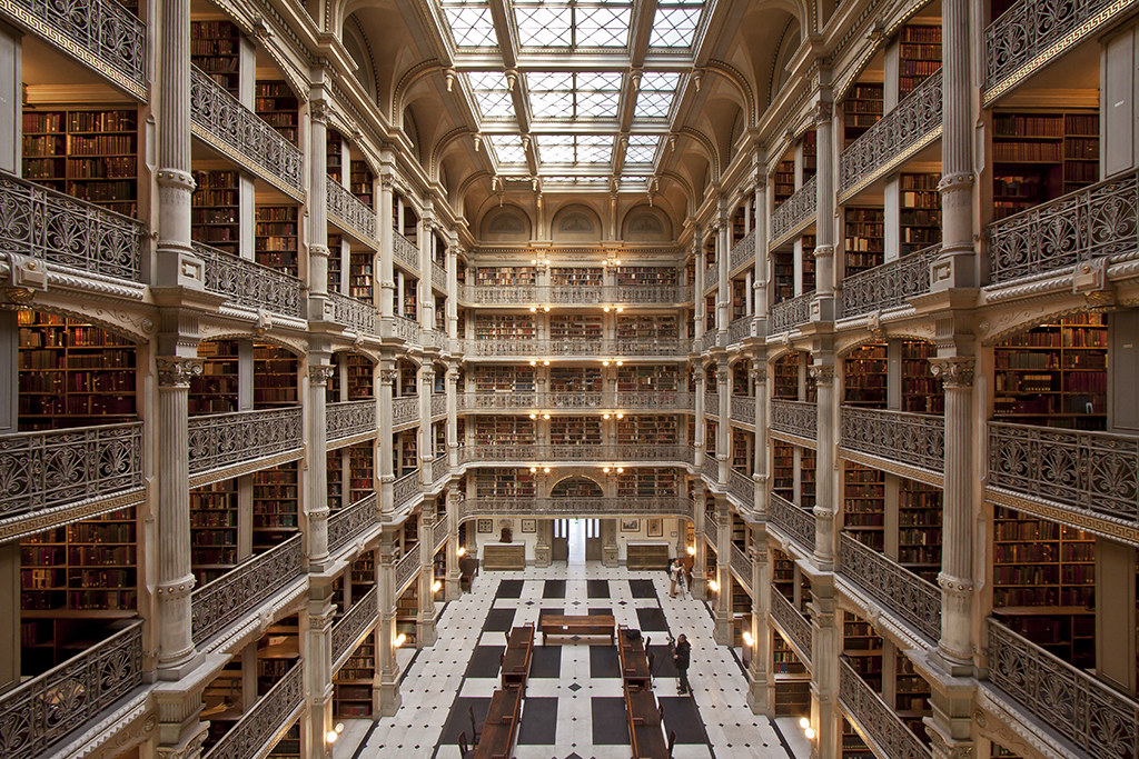 Peabody Institute Library Renowned for its striking archit… Flickr