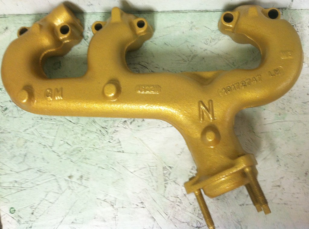 exhaust manifold exhaust manifold, powder coated with gold… Flickr