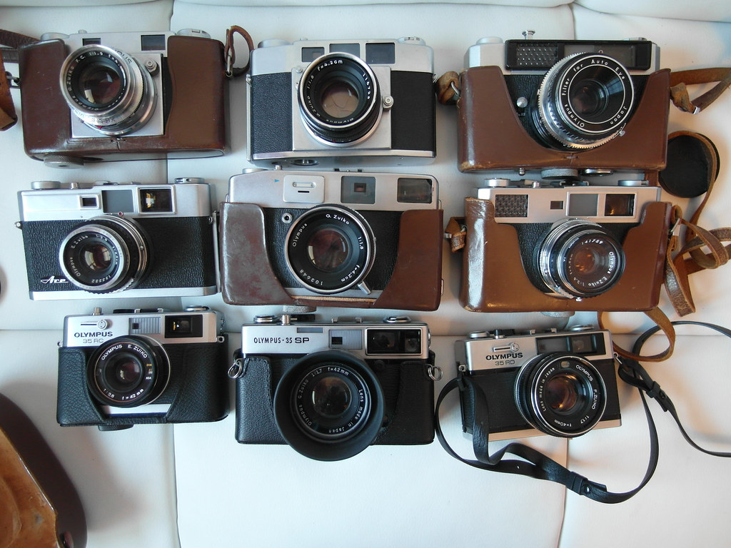 Olympus Rangefinder cameras7362 From left to right the 1… Flickr