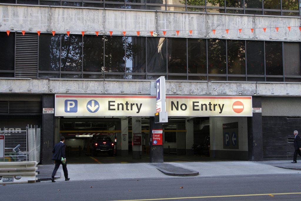 Car park entrance to 447 Collins Street, off Flinders Lane… Flickr
