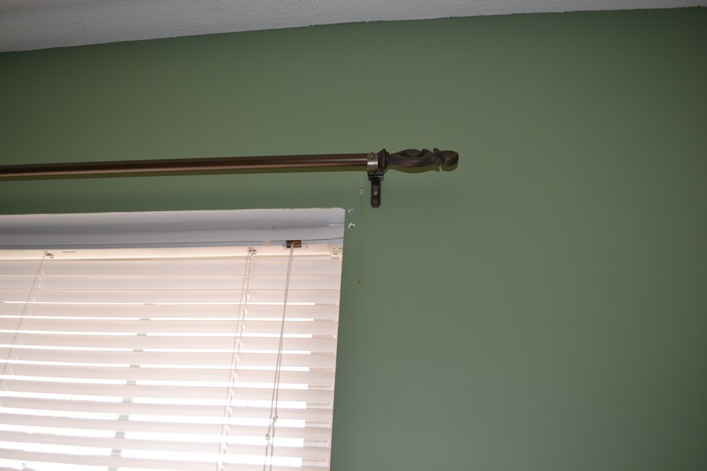 officecurtain rod holes in wall Alina Delarosa Flickr