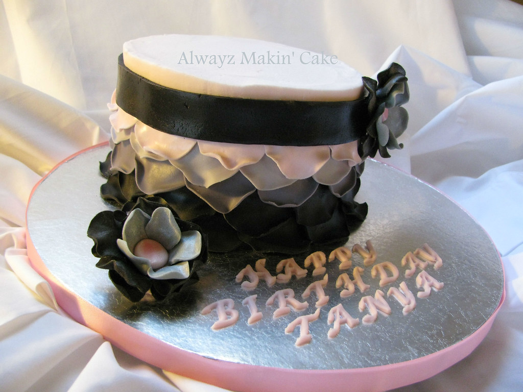 Layered Rose Petal Cake Buttercream cake with fondant rose… Flickr