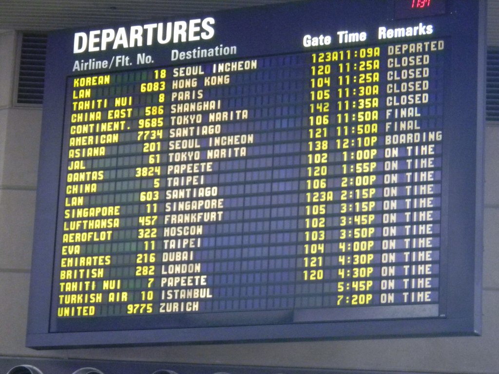 Los Angeles International Airport Departures