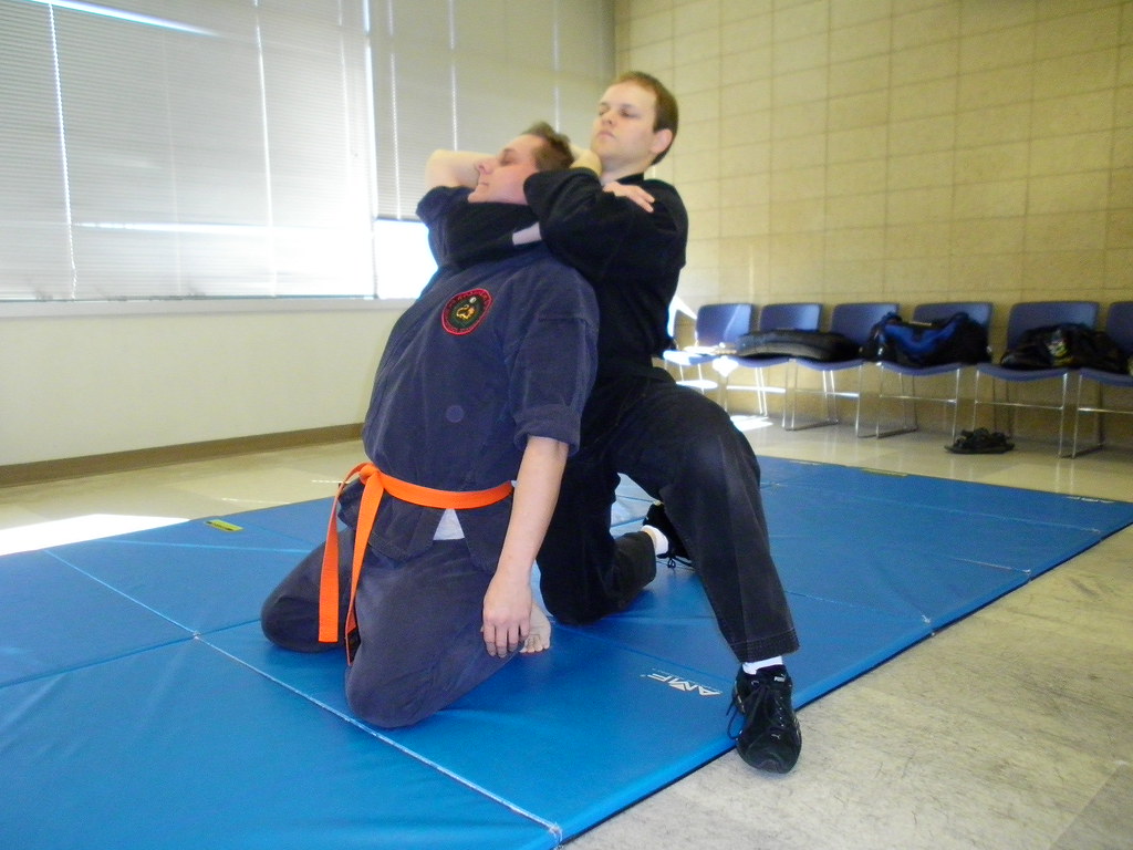 Rear naked choke | Rear naked choke from the kneeling positi… | Flickr