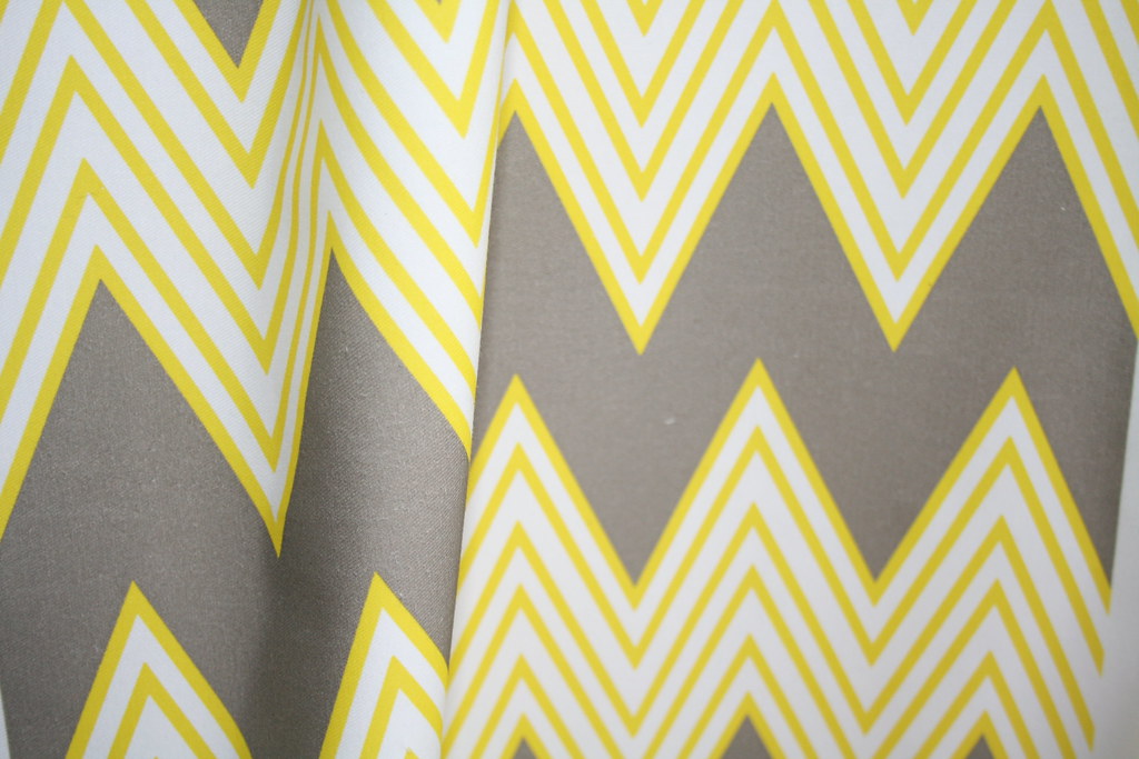 Yellow + Gray Zig Zag This design can be purchased as Fabr… Flickr