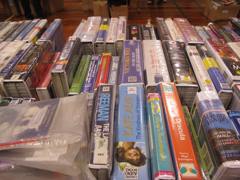 Audiobooks Christchurch City Libraries book sale at Pionee… Flickr
