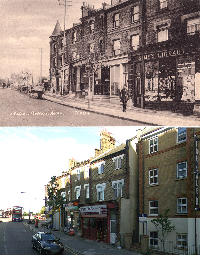 Top of Horn Lane, Acton, 1911 & 2011 Looking north towards… Flickr