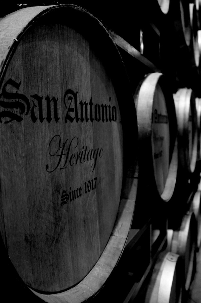 San Antonio Winery Oak barrels, containing a vintage San A… Flickr