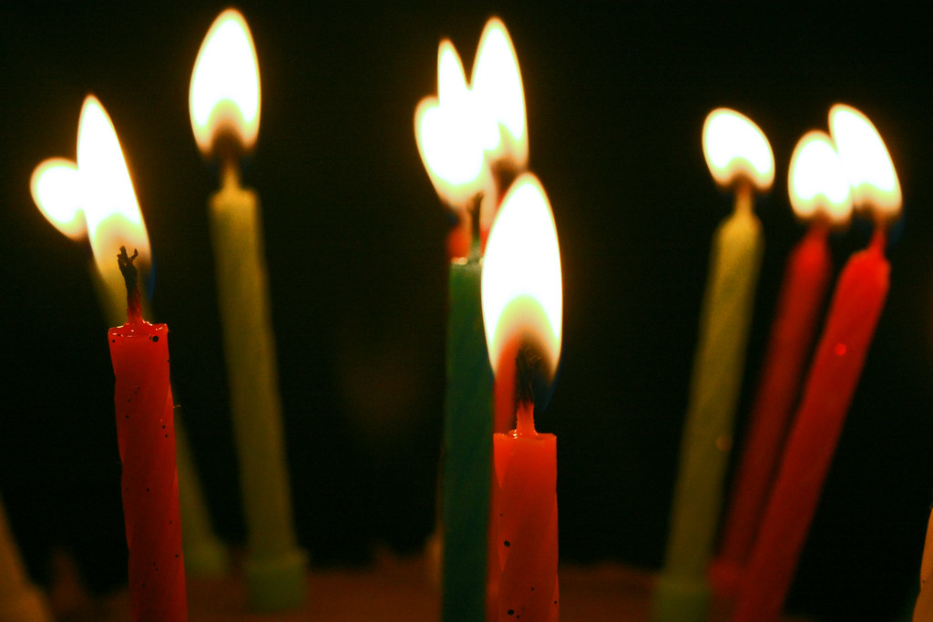 My 16th birthday cake adorned with 16 candles. elduerden Flickr