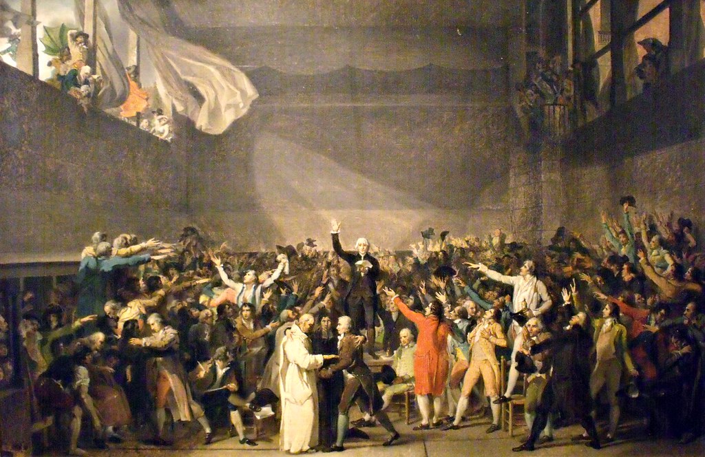 Attribué à JacquesLouis David, Le Serment du Jeu de Paume, le 20 juin