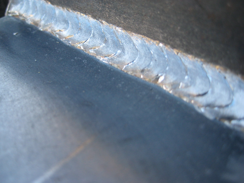 Fillet Weld Close up of fillet weld done with MIG welder