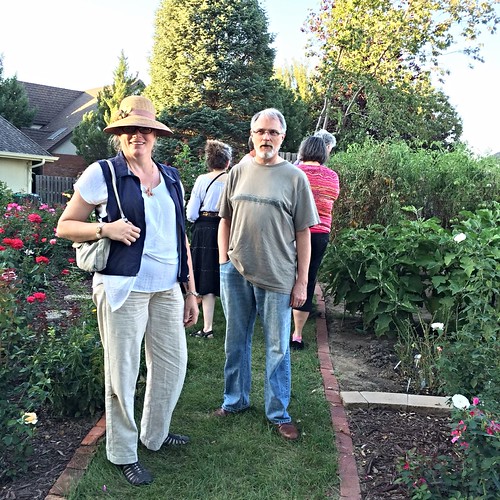 Rita, Ed et. al. admiring Jean's rose garden, Omaha, Photo… Flickr
