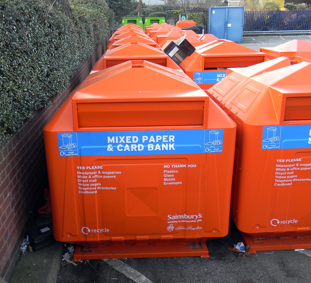 Recycle bins Sainsburys Chiswick High Road London 10th Mar… Flickr