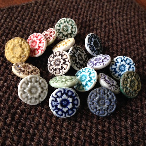 Porcelain buttons. Nancy Adams Flickr