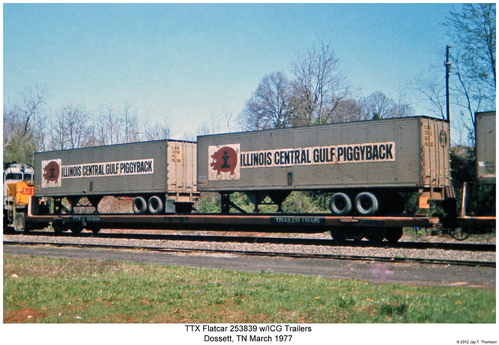 TTX Flat Car 253839 w/two ICG trailers a photo on Flickriver