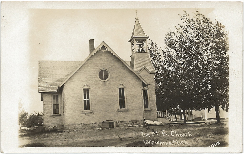 CEN Weidman MI RPPC Weidman Methodist Episcopal Church bui… Flickr