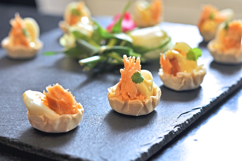 DSC_0180 Oak roasted salmon with quails egg and hollandais… Flickr