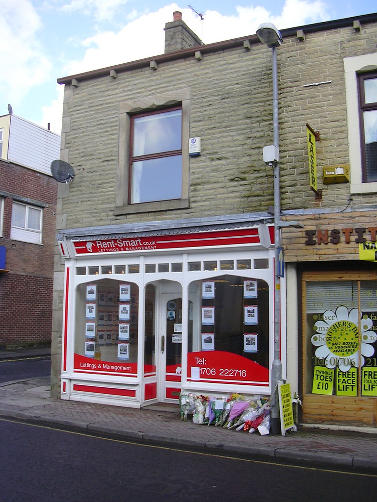 "Rent Smart" Floral Tributes, Kay Street, Rawtenstall Flickr