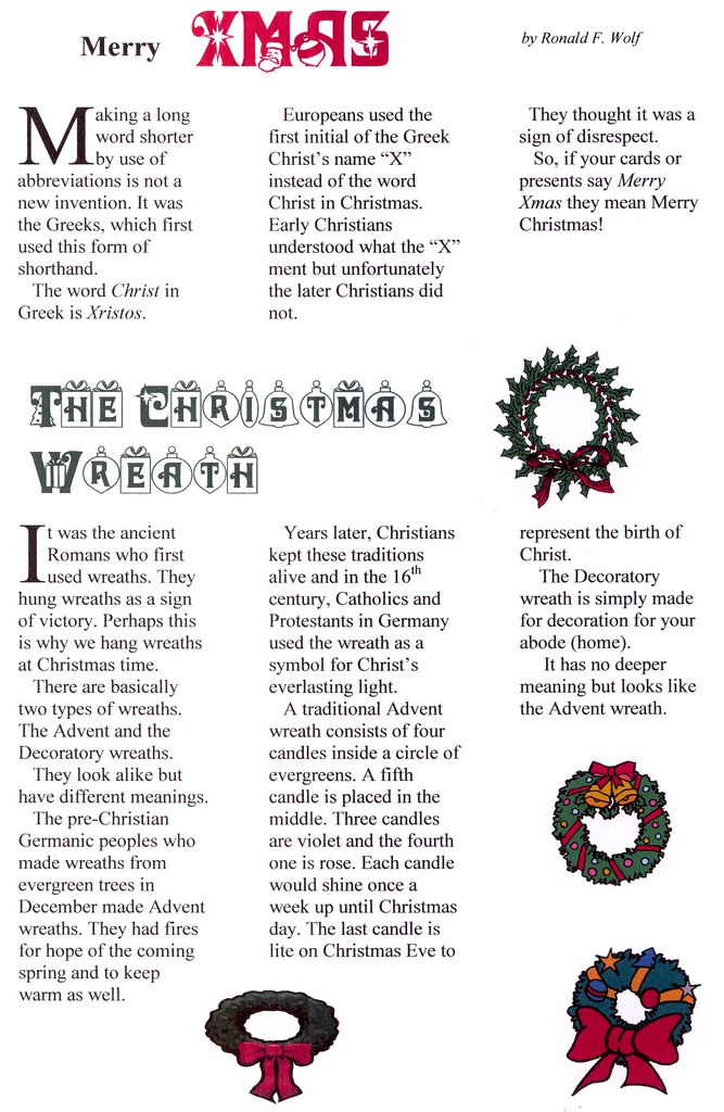 XMAS Meaning and The Christmas Wreath RonWolf Flickr