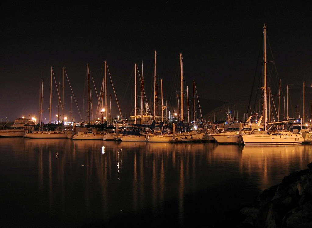 Ensenada Marina The marina at night in Ensenada, Baja Cali… Flickr
