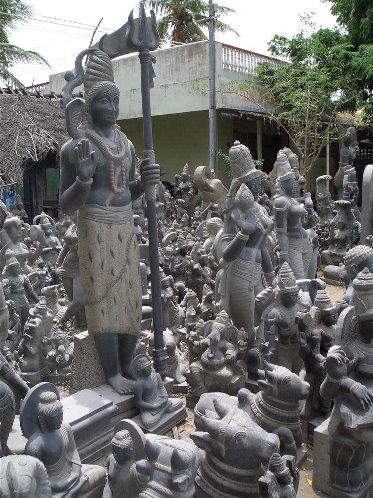 Statues Lots of hard carved rock statues! Get one cheap to… Flickr