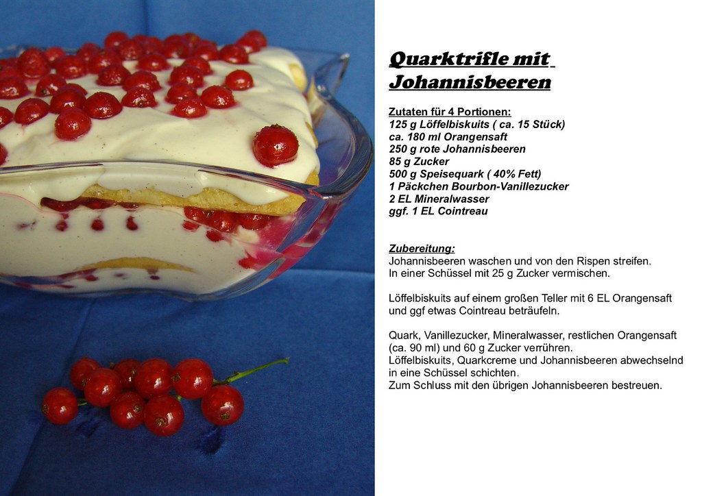 Trifle with redcurrant Ingredients 125 g sponge fingers (… Flickr